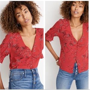 Madewell Button Up Daylight Top Windswept Floral